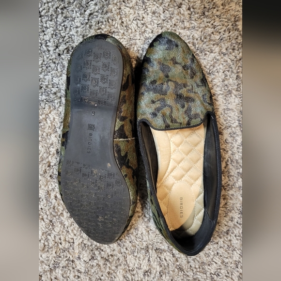 Birdies The Blackbird Half Calf Hair Green Black Camo Loafer Slip On Flat Size 8 - Picture 7 of 9